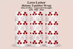 love letter valentine skinny tumbler sublimation wrap with high resolution and transparant background are for 20oz and 30oz skinny tumbler