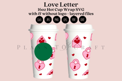 love letter valentine starbucks 16oz hot cup tumbler wrap svg presized template for tumbler grande suitable for cricut and silhouette
