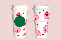 love letter valentine starbucks 16oz hot cup tumbler wrap svg presized template for tumbler grande suitable for cricut and silhouette