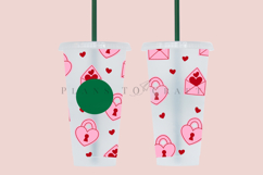 love letter valentine starbucks 24oz cold cup tumbler wrap svg presized template for tumbler venti suitable for cutting machine or sublimation
