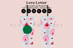 love letter valentine starbucks 24oz cold cup tumbler wrap svg presized template for tumbler venti suitable for cutting machine or sublimation