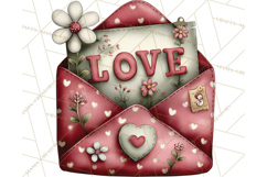 Romantic Valentine Letters, Cards, Envelopes, Mailboxes PNG Product Image 4