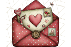 Romantic Valentine Letters, Cards, Envelopes, Mailboxes PNG Product Image 5