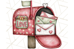 Romantic Valentine Letters, Cards, Envelopes, Mailboxes PNG Product Image 2