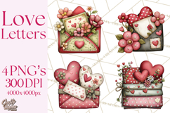 Romantic Valentine Letters, Cards, Envelopes, Mailboxes PNG Product Image 1