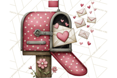 Romantic Valentine Letters, Cards, Envelopes, Mailboxes PNG Product Image 3