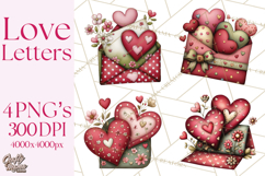 Romantic Valentine Letters, Cards, Envelopes, Mailboxes PNG Product Image 1