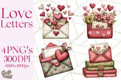 Romantic Valentine Letters, Cards, Envelopes, Mailboxes PNG Product Image 1