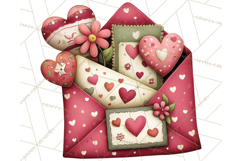 Romantic Valentine Letters, Cards, Envelopes, Mailboxes PNG Product Image 2