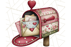 Romantic Valentine Letters, Cards, Envelopes, Mailboxes PNG Product Image 4