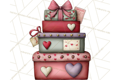 Romantic Valentine Letters, Cards, Envelopes, Mailboxes PNG Product Image 4