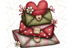 Romantic Valentine Letters, Cards, Envelopes, Mailboxes PNG Product Image 4