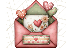 Romantic Valentine Letters, Cards, Envelopes, Mailboxes PNG Product Image 3
