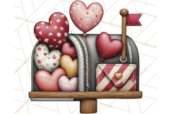 Romantic Valentine Letters, Cards, Envelopes, Mailboxes PNG Product Image 3