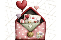 Romantic Valentine Letters, Cards, Envelopes, Mailboxes PNG Product Image 5