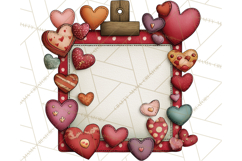 Romantic Valentine Letters, Cards, Envelopes, Mailboxes PNG Product Image 2
