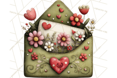 Romantic Valentine Letters, Cards, Envelopes, Mailboxes PNG Product Image 5