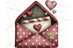Romantic Valentine Letters, Cards, Envelopes, Mailboxes PNG Product Image 4