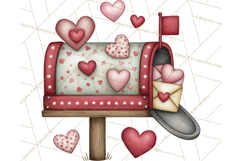 Romantic Valentine Letters, Cards, Envelopes, Mailboxes PNG Product Image 2