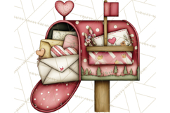 Romantic Valentine Letters, Cards, Envelopes, Mailboxes PNG Product Image 3