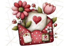 Romantic Valentine Letters, Cards, Envelopes, Mailboxes PNG Product Image 4