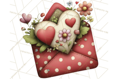 Romantic Valentine Letters, Cards, Envelopes, Mailboxes PNG Product Image 3