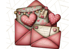 Romantic Valentine Letters, Cards, Envelopes, Mailboxes PNG Product Image 3