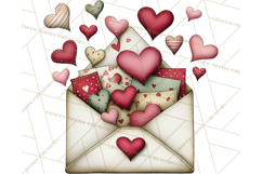 Romantic Valentine Letters, Cards, Envelopes, Mailboxes PNG Product Image 2