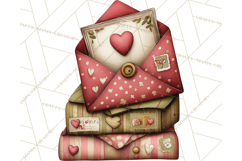Romantic Valentine Letters, Cards, Envelopes, Mailboxes PNG Product Image 2
