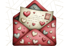 Romantic Valentine Letters, Cards, Envelopes, Mailboxes PNG Product Image 4
