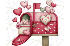 Romantic Valentine Letters, Cards, Envelopes, Mailboxes PNG Product Image 5