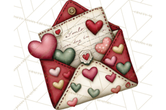 Romantic Valentine Letters, Cards, Envelopes, Mailboxes PNG Product Image 5