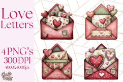 Romantic Valentine Letters, Cards, Envelopes, Mailboxes PNG Product Image 1