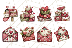 Romantic Valentine Letters, Cards, Envelopes, Mailboxes PNG Product Image 3