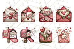 Romantic Valentine Letters, Cards, Envelopes, Mailboxes PNG Product Image 6