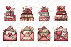 Romantic Valentine Letters, Cards, Envelopes, Mailboxes PNG Product Image 4