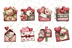Romantic Valentine Letters, Cards, Envelopes, Mailboxes PNG Product Image 9