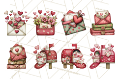 Romantic Valentine Letters, Cards, Envelopes, Mailboxes PNG Product Image 10