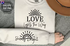 Love Lights the Way Sleeve SVG, Christian Sleeve SVG Product Image 1
