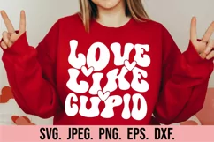 Love Like Cupid SVG - Retro Valentine's Day SVG Cut File Product Image 3