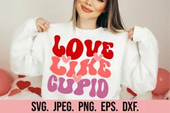 Love Like Cupid SVG - Retro Valentine's Day SVG Cut File Product Image 1