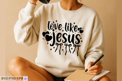 Christian Love Like Jesus Bow SVG PNG T-shirt Design Product Image 5