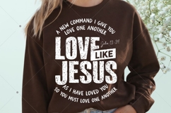 Love Like Jesus SVG PNG, Boho Valentine Floral SVG Product Image 5