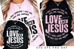Love Like Jesus SVG PNG, Boho Valentine Floral SVG Product Image 6