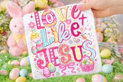 Love Like Jesus PNG, He is Risen Easter PNG, Christian PNG Product Image 1