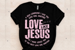 Love Like Jesus SVG PNG, Boho Valentine Floral SVG Product Image 4
