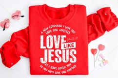 Love Like Jesus SVG PNG, Boho Valentine Floral SVG Product Image 3