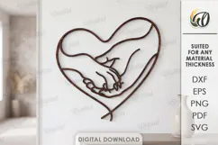 Pet Lover Line Art Decor Laser Cut. Home Wall Decor SVG Product Image 1