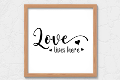 Love lives here SVG, Farm House Sign SVG Product Image 1