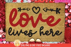 Valentine's Day Quote on Doormat Mockup 